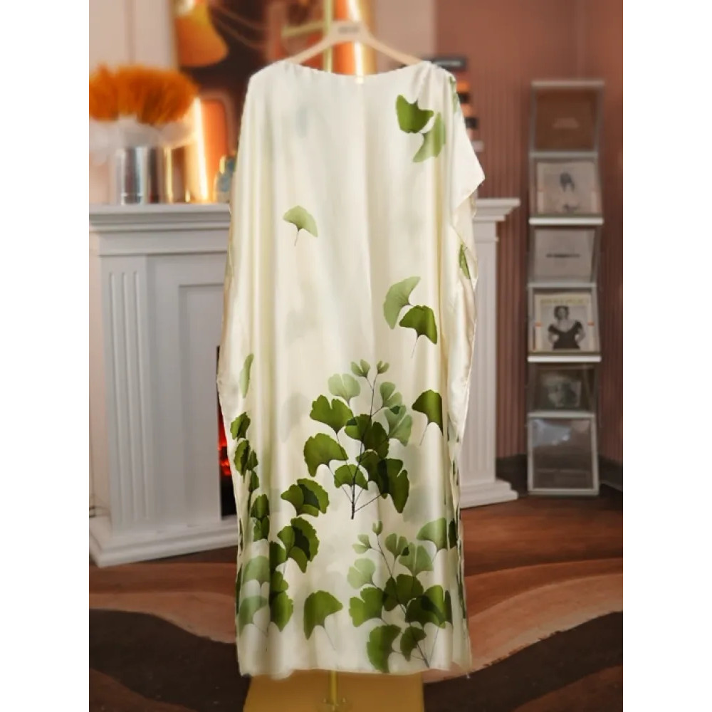 Embroidery Baju - Baju-Robe Longue en Satin, Kaftan, Grande