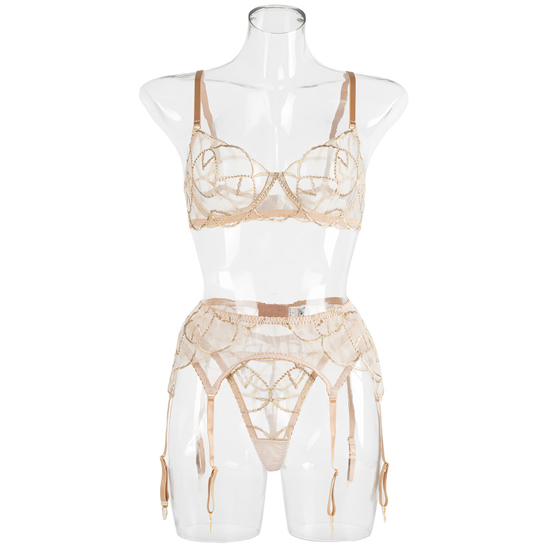 Embroidery Ring - Ensemble de lingerie sexy pour femme,