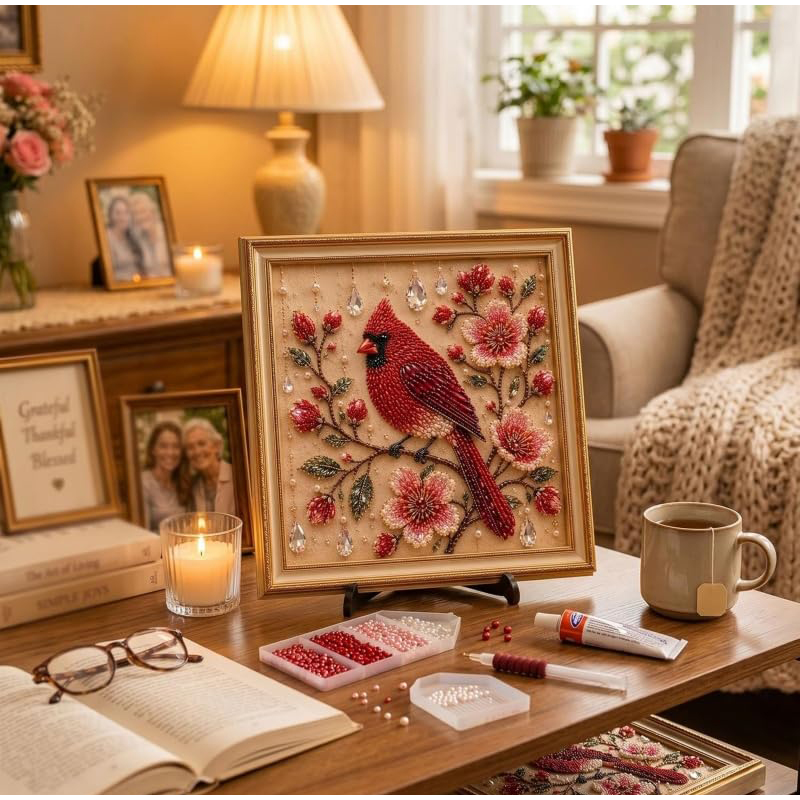 Embroidery Room - Kit d'art DIY Perles d'oiseaux :
