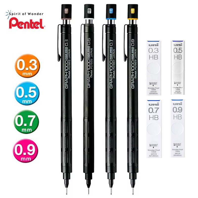 Pentel Pen Energel - Pentel PG1000 Graph pour crayon mécanique