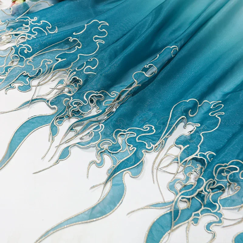 Embroidery Design Free - Tissu à dégradé de feuilles de