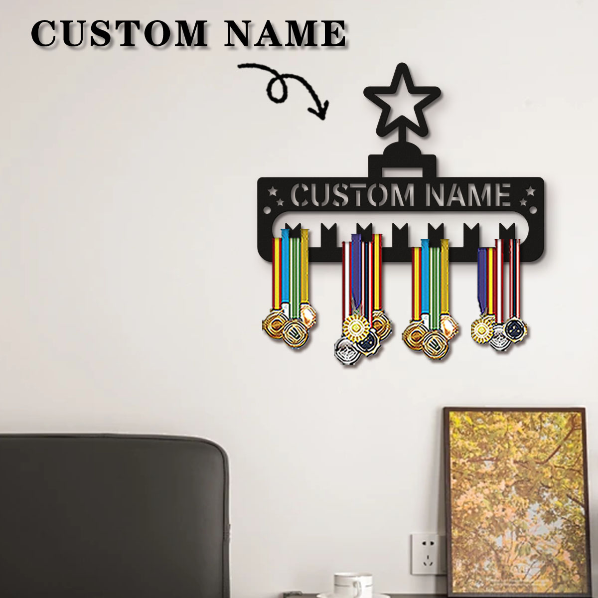 Frame Display Wood - 1 support mural en bois pour
