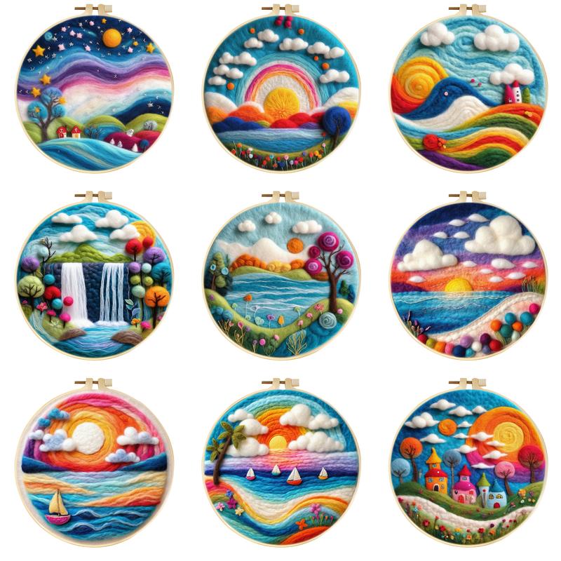 Embroidery For Beginners - SDOYUNO bricolage laine feutre peinture broderie