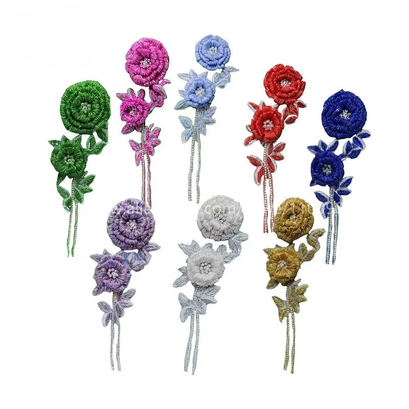 Embroidery Rose - NOUVELLES fleurs de poitrine roses perlées