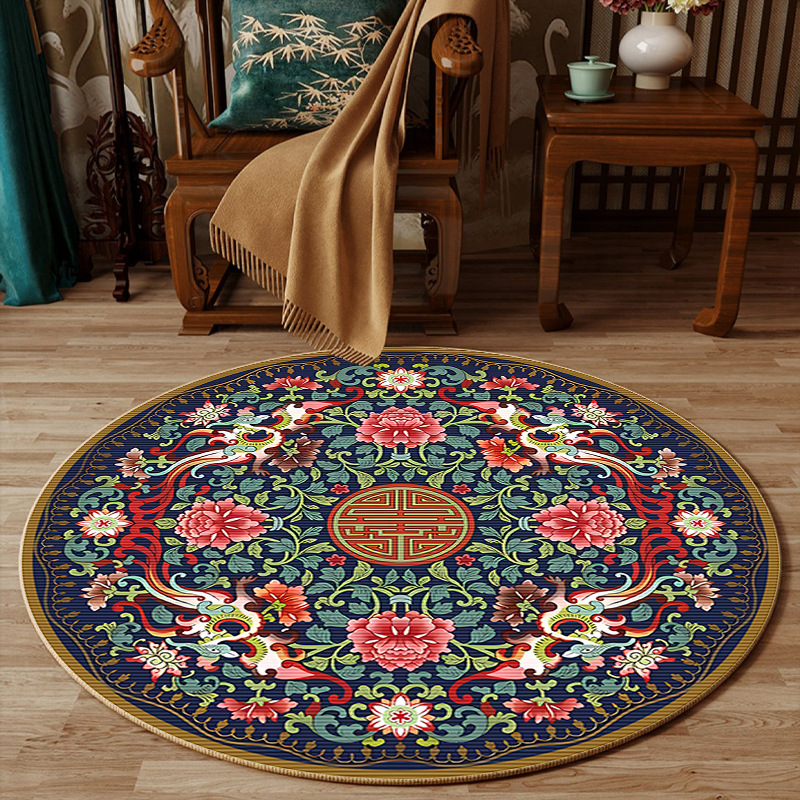 Embroidery Online Designs - Tapis rond antidérapant en forme de