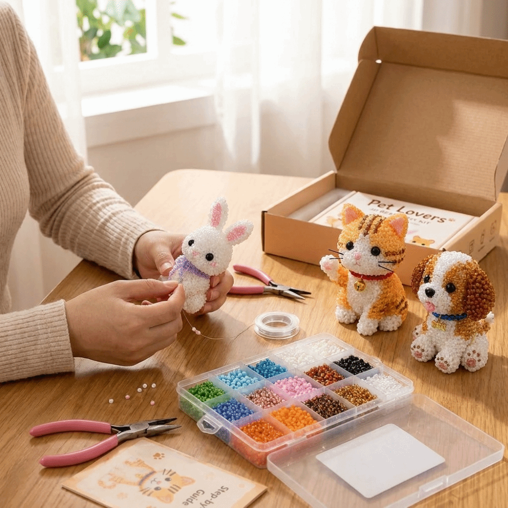 Embroidery For Beginners - Kit de broderie de perles animales