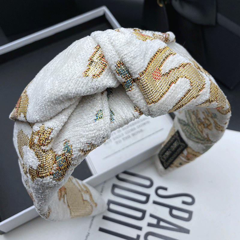 Embroidery Ring - Serre-tête brodé tendance pour femme, style