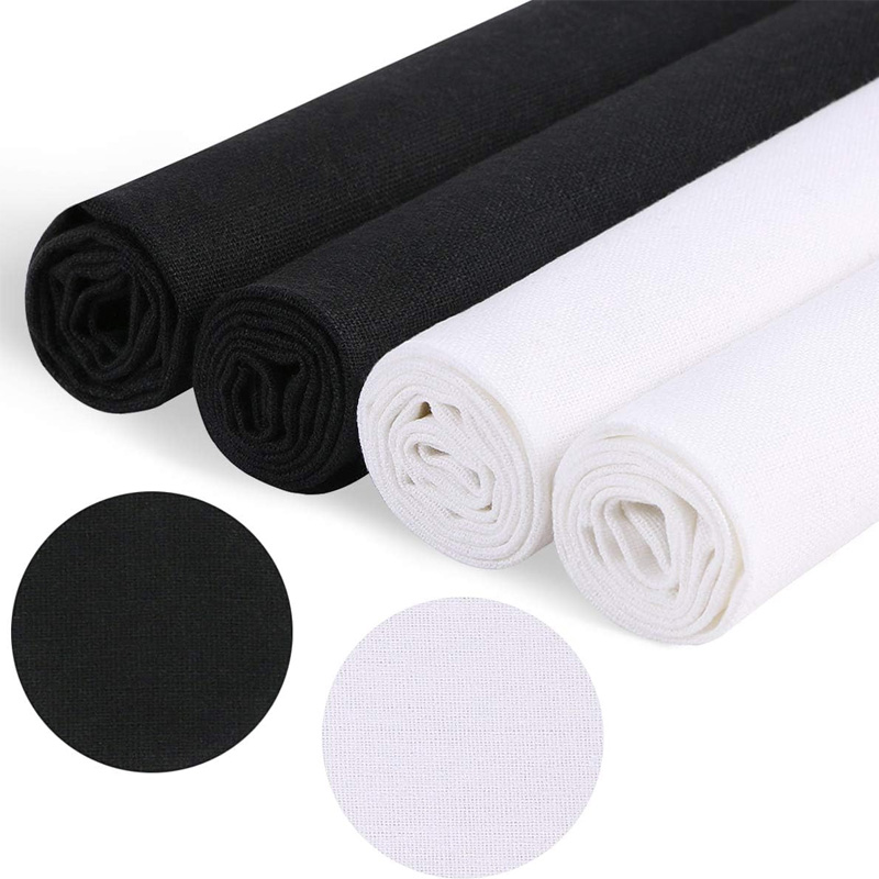 Embroidery Room - 4 pièces de tissu en lin,