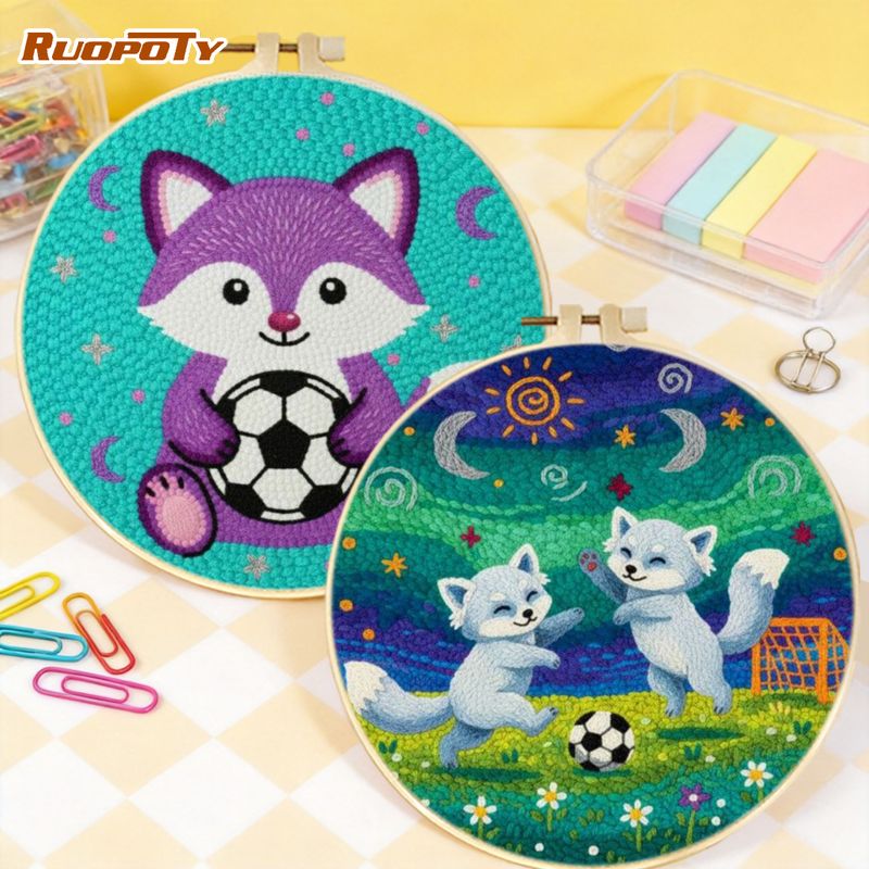 Embroidery Ideas For Bags - RUOPOTY Kits de Punch Needle Hedgehog