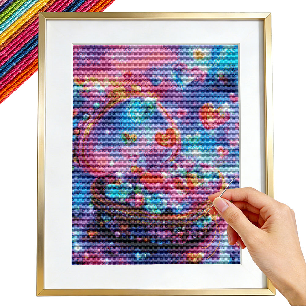 Embroidery Guide Paper - Kits de broderie, motifs Cœur, Amour,