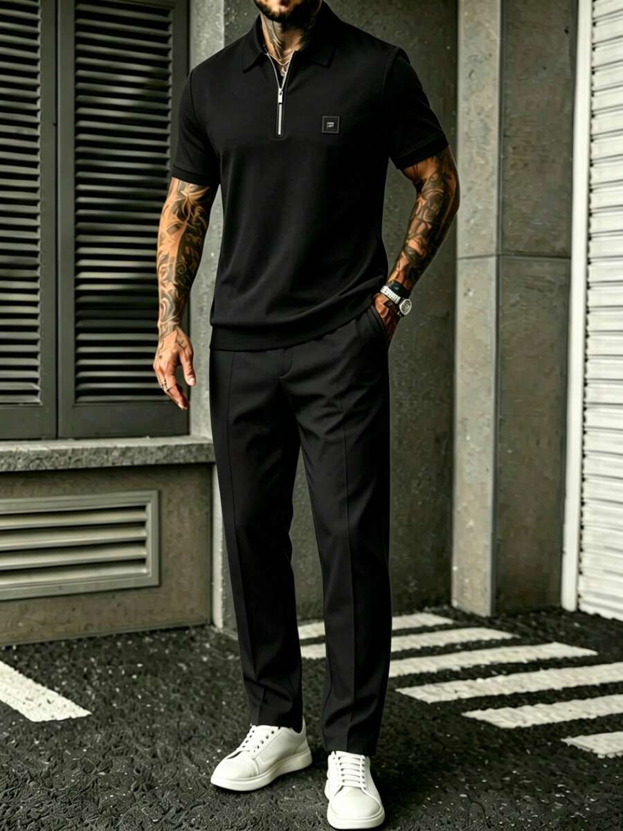 Embroidery Set - Ensemble chemise et pantalon pour homme,