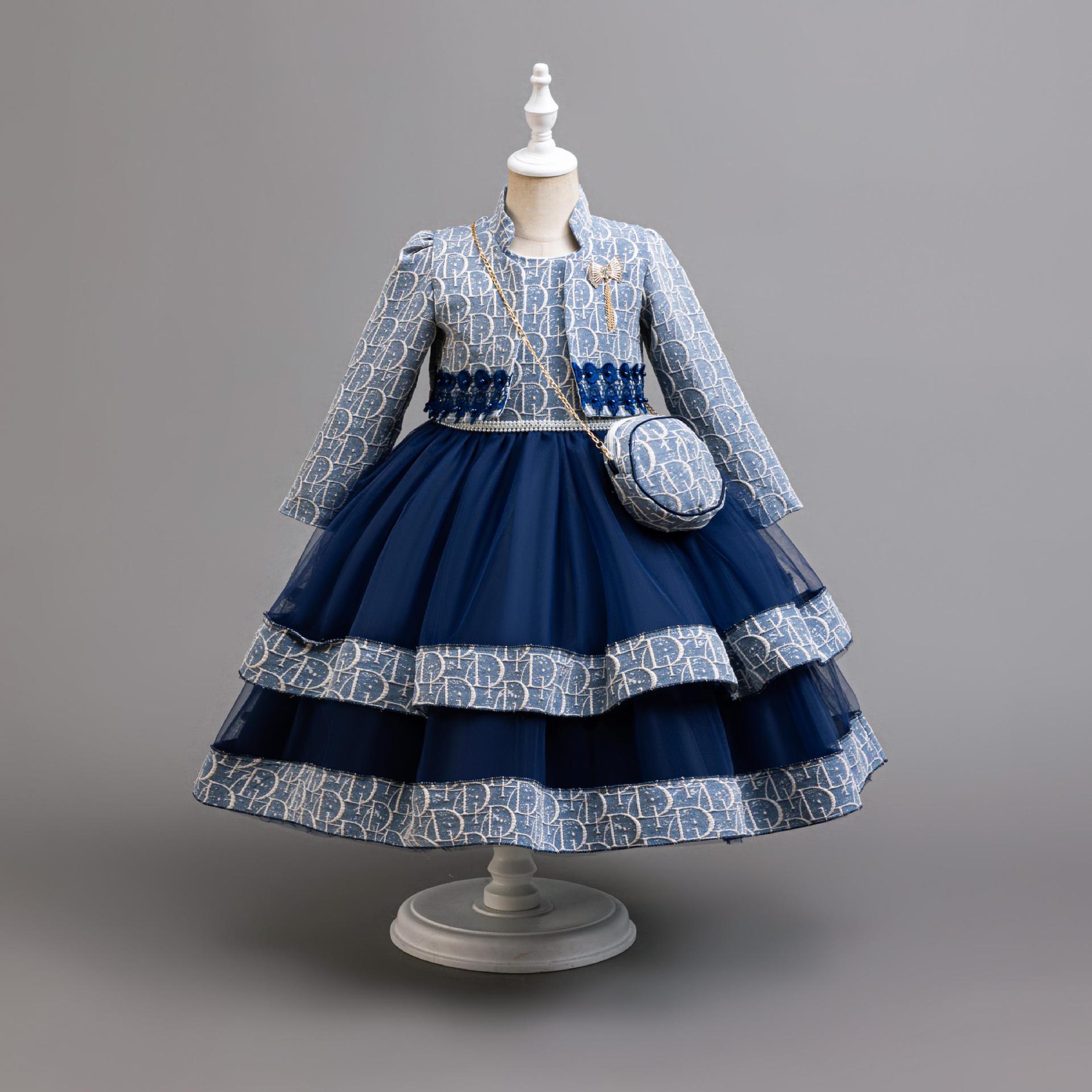 Embroidery Web - Robe à manches longues pour filles