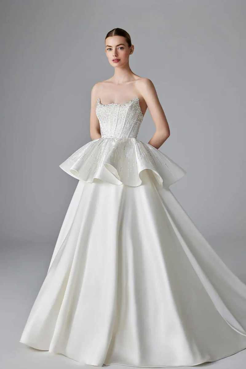 Robe de mariée élégante en Sat - Embroidery Online Designs avis et prix