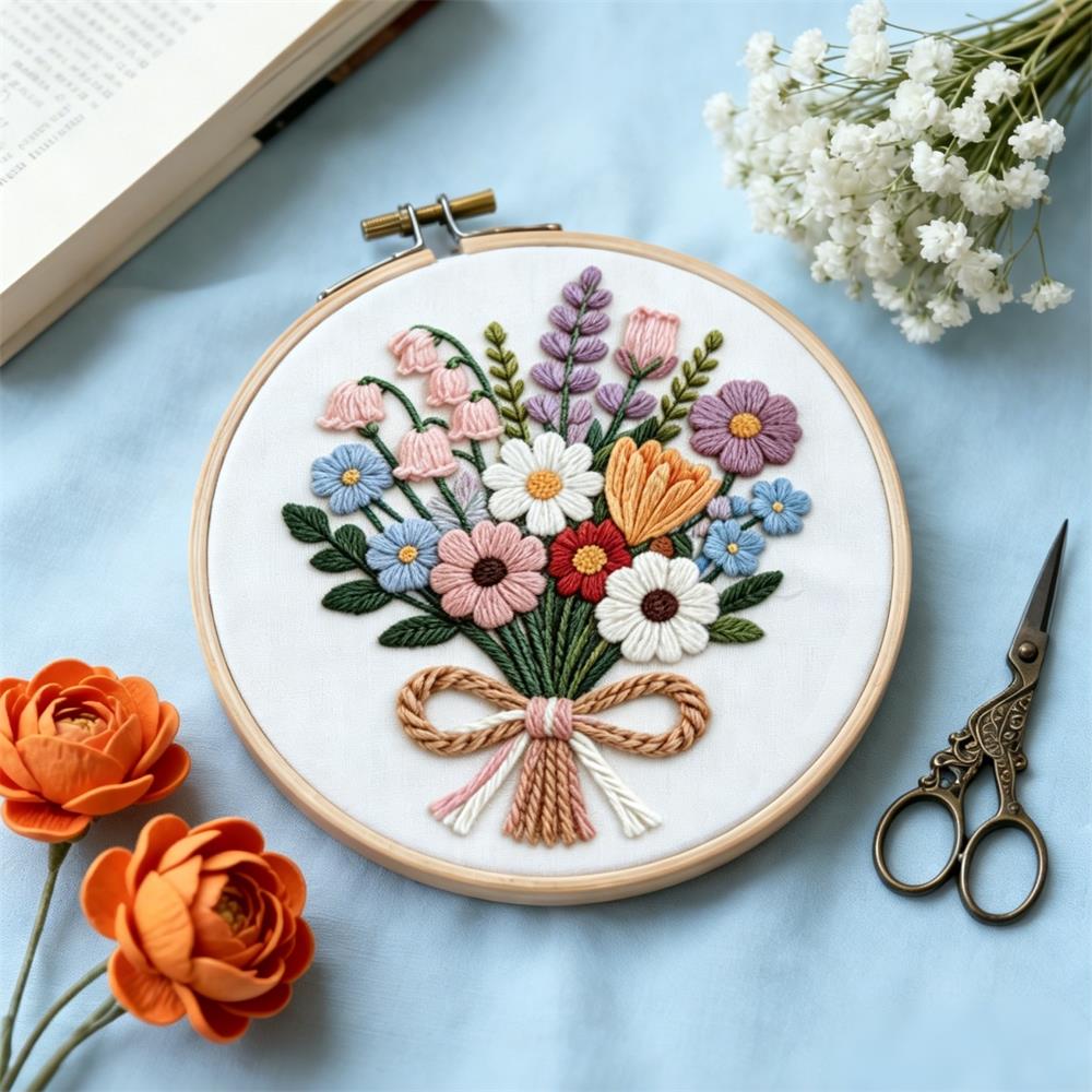 Kits de point de croix, fleur  - Embroidery Guide Paper avis et prix