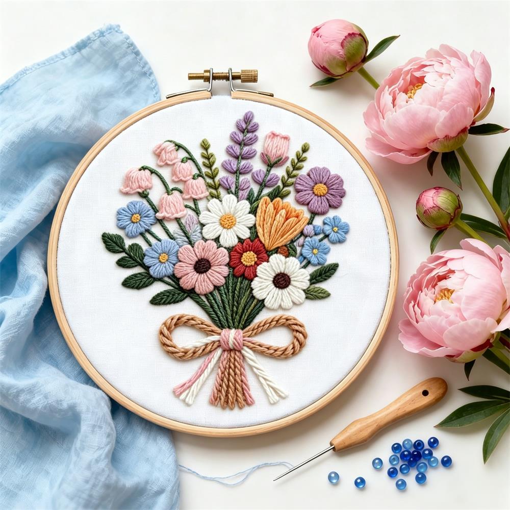 Kits de point de croix, fleur  - Embroidery Guide Paper avis et prix