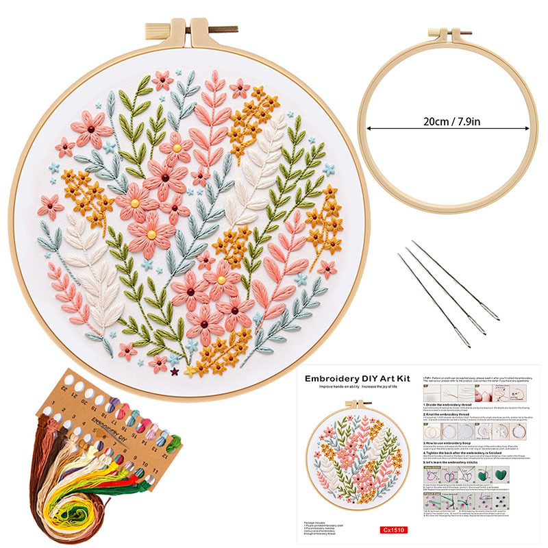 Kit de broderie DIY floral pou - Embroidery Guide Paper avis et prix