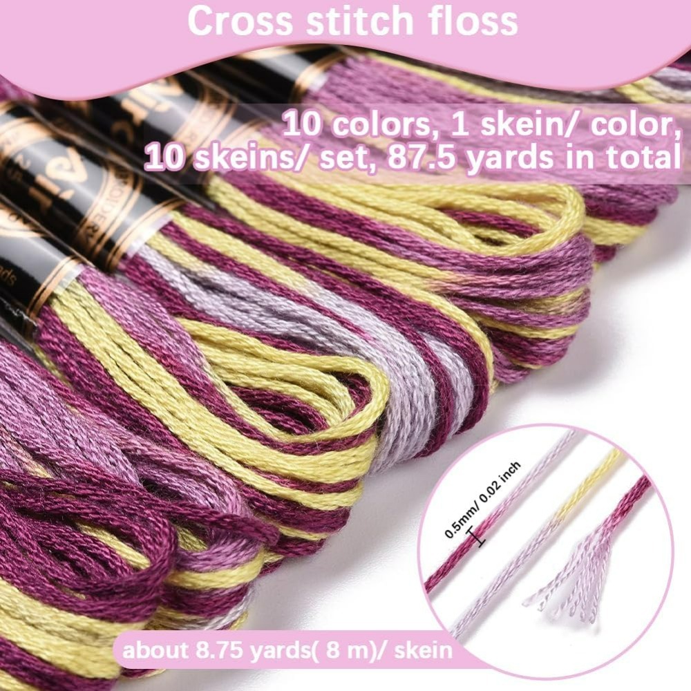 Fil à broder panaché violet, 6 - Embroidery Gift avis et prix