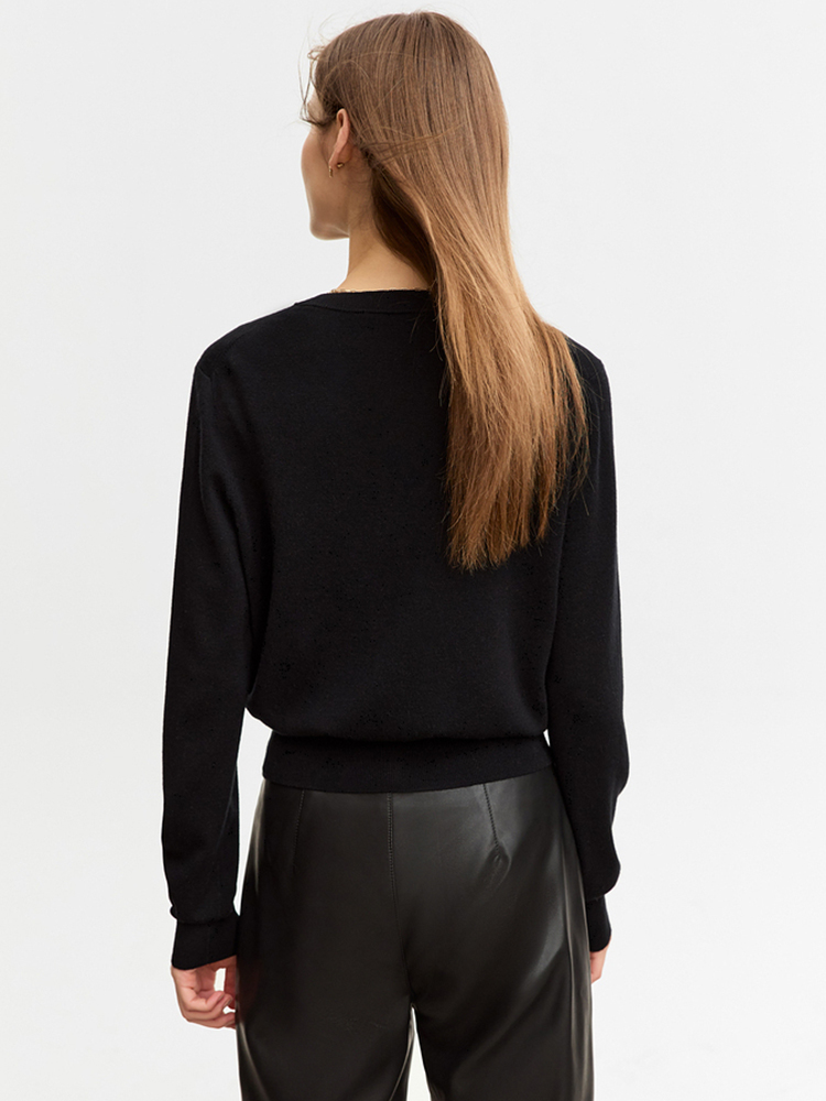 AMII Pull en laine minimaliste - Embroidery Lady Bug avis et prix
