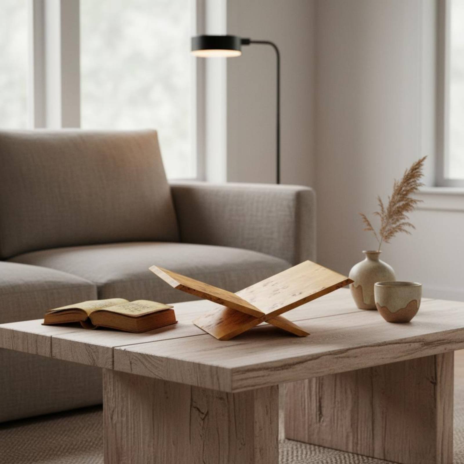 Support de livre en bois desig - Frame Display Wood avis et prix