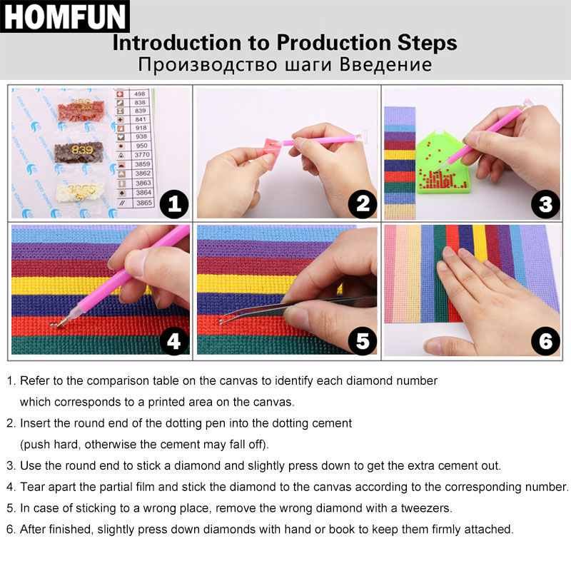 HOMFUN – peinture diamant thèm - Embroidery Lady Bug avis et prix