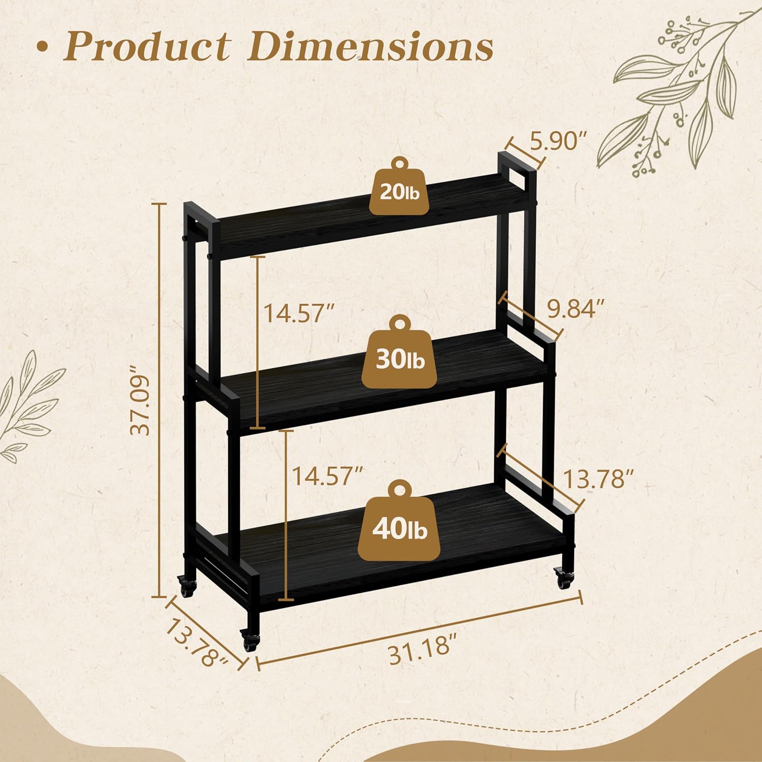 Support à plantes à 3 niveaux  - Frame Display Wood avis et prix
