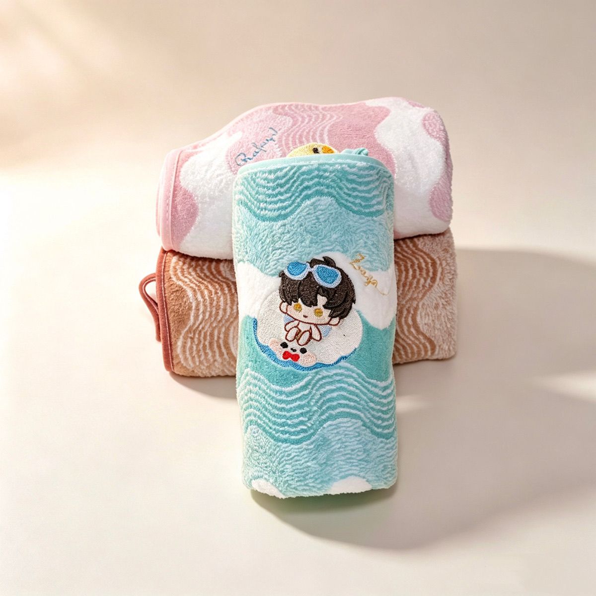 Serviette de toilette en polai - Embroidery Set avis et prix