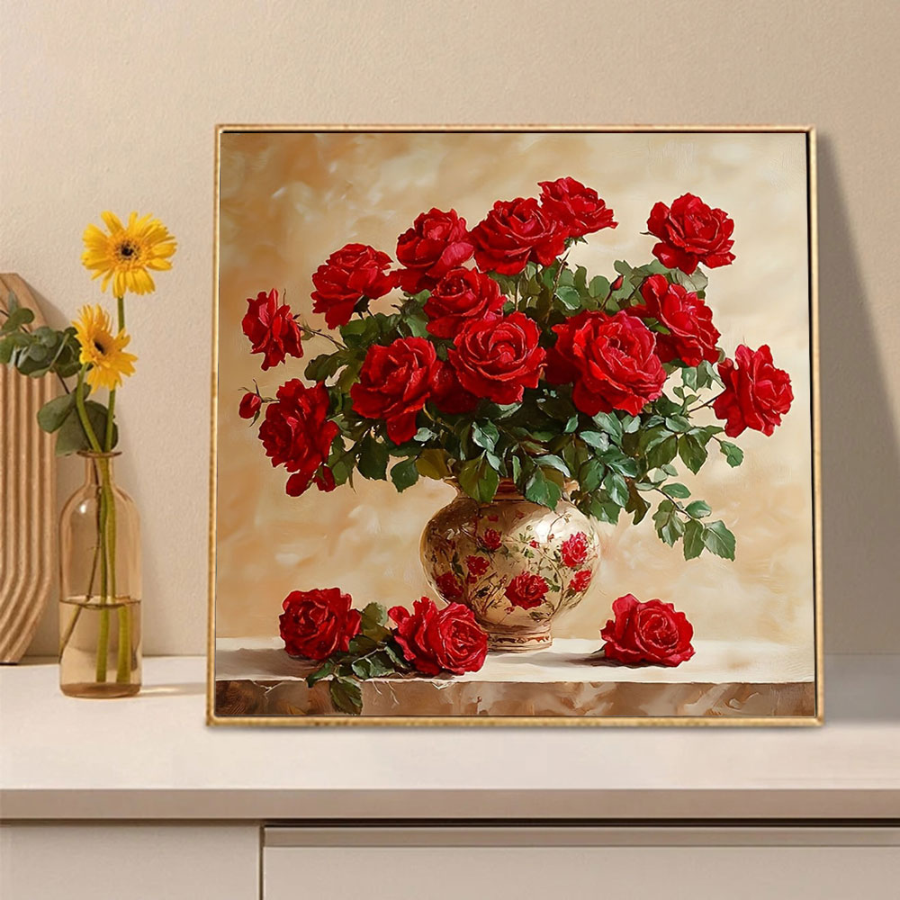 Rose diamant peinture plein ca - Embroidery Rose avis et prix