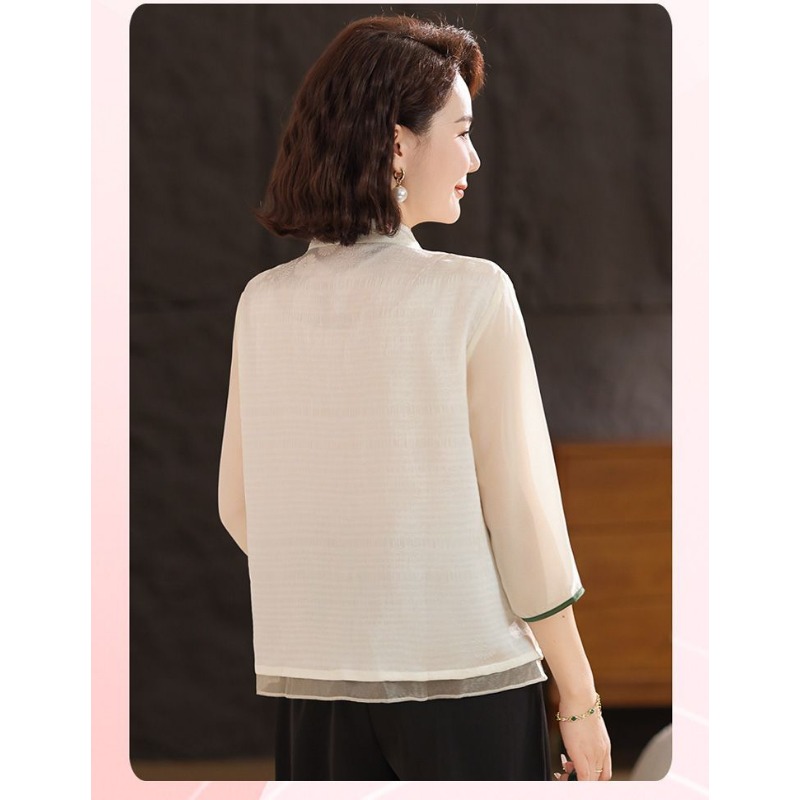 Chemise de style chinois pour  - Embroidery Cream avis et prix