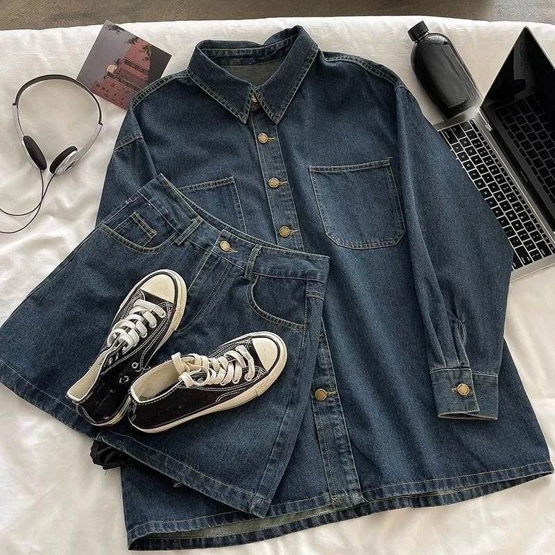 Ensemble jupe en jean Y2K : ve - Embroidery Set avis et prix