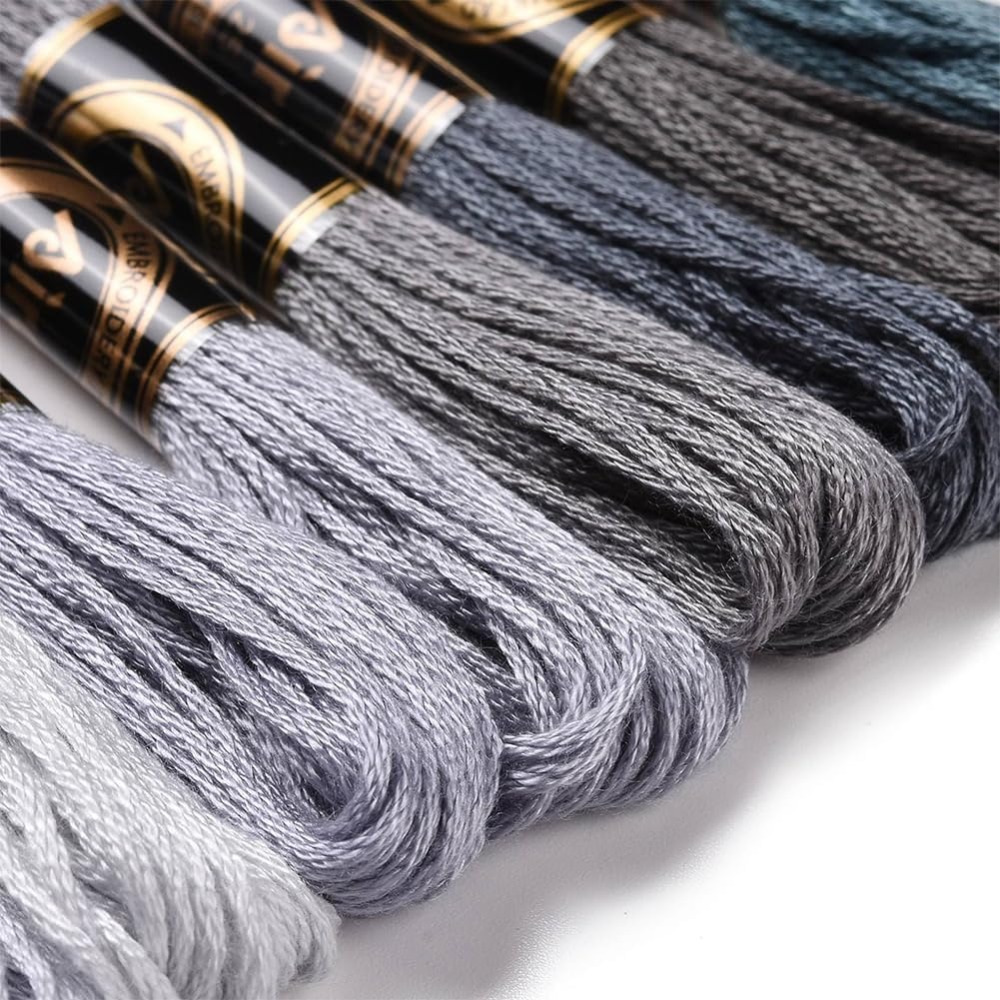 8 écheveaux 70 Yards gris Brac - Embroidery Gift avis et prix
