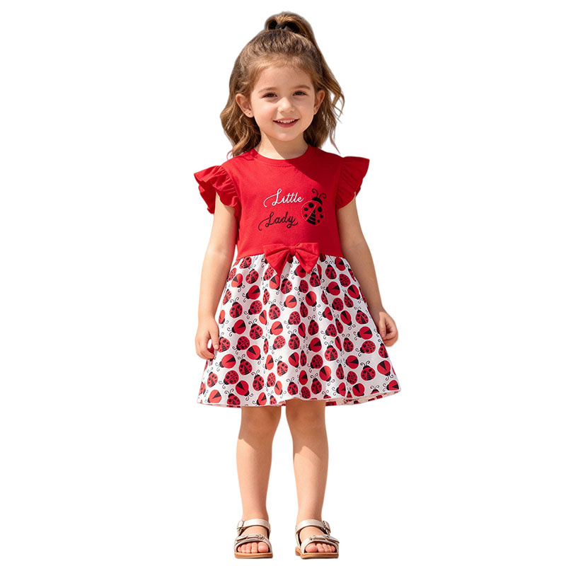 Robes d'été à manches courtes  - Embroidery Lady Bug avis et prix