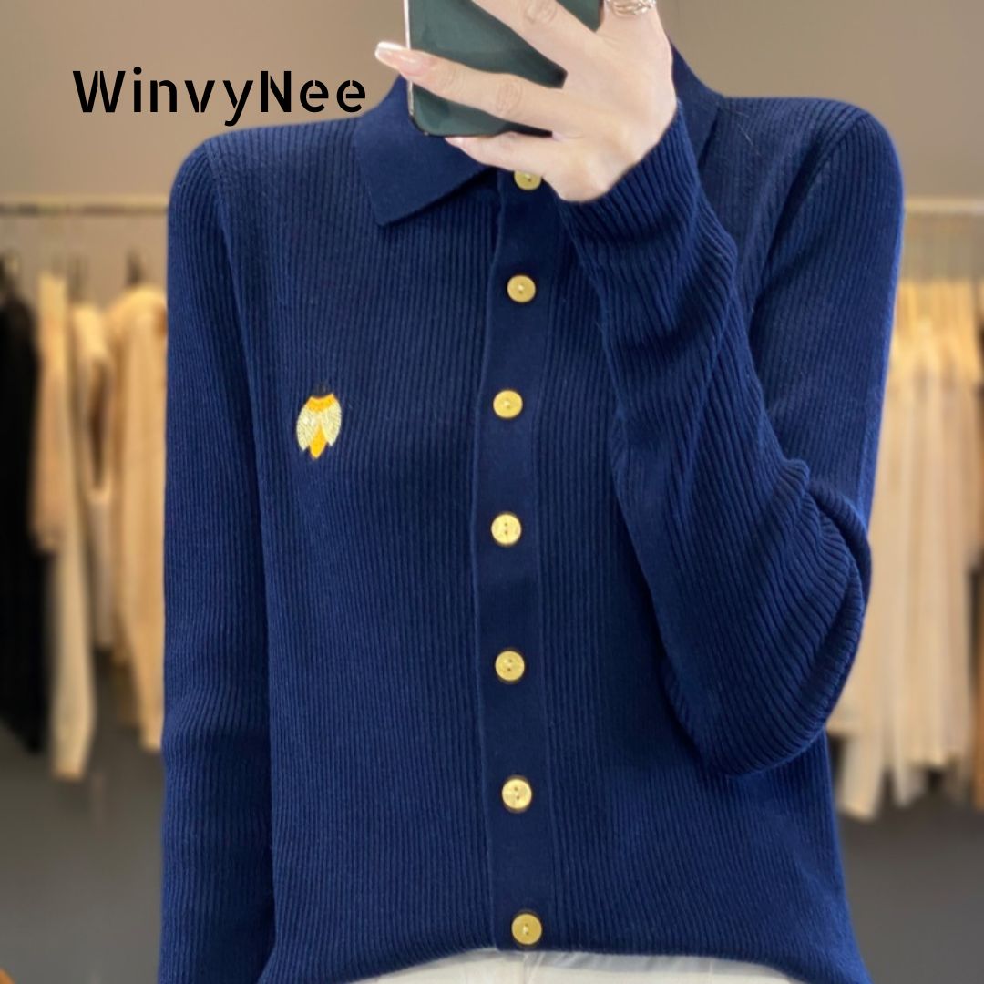 WinvyNee – Cardigan à col polo - Embroidery Lady Bug avis et prix