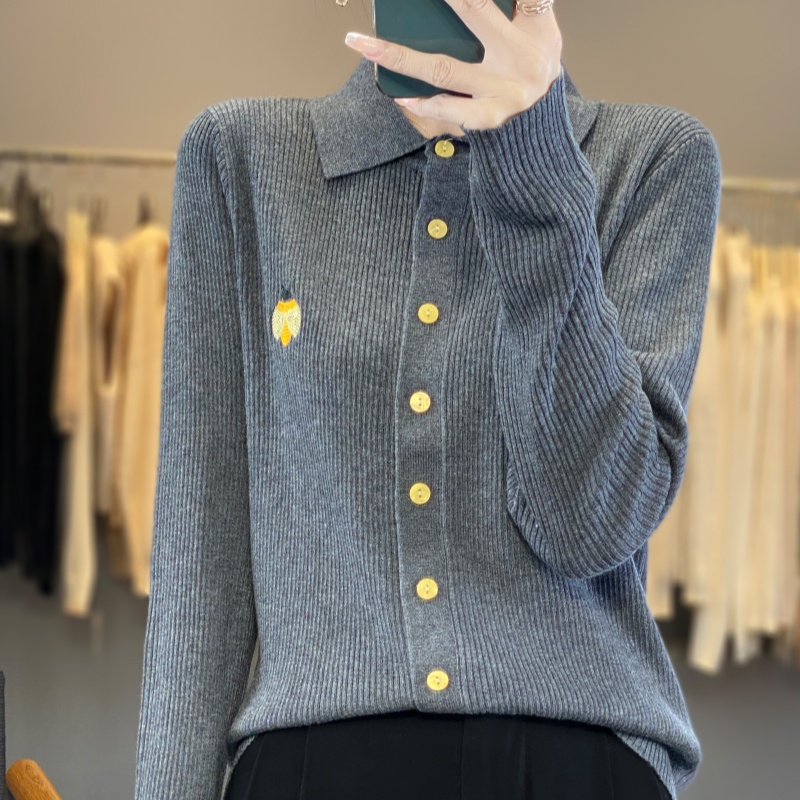 WinvyNee – Cardigan à col polo - Embroidery Lady Bug avis et prix