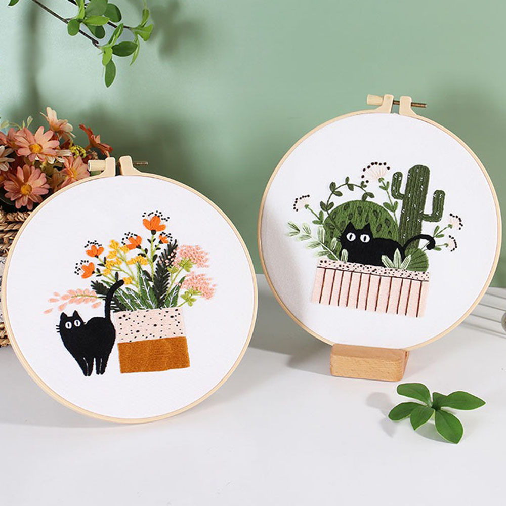 Kit de broderie avec motif cha - Embroidery Ideas For Bags avis et prix