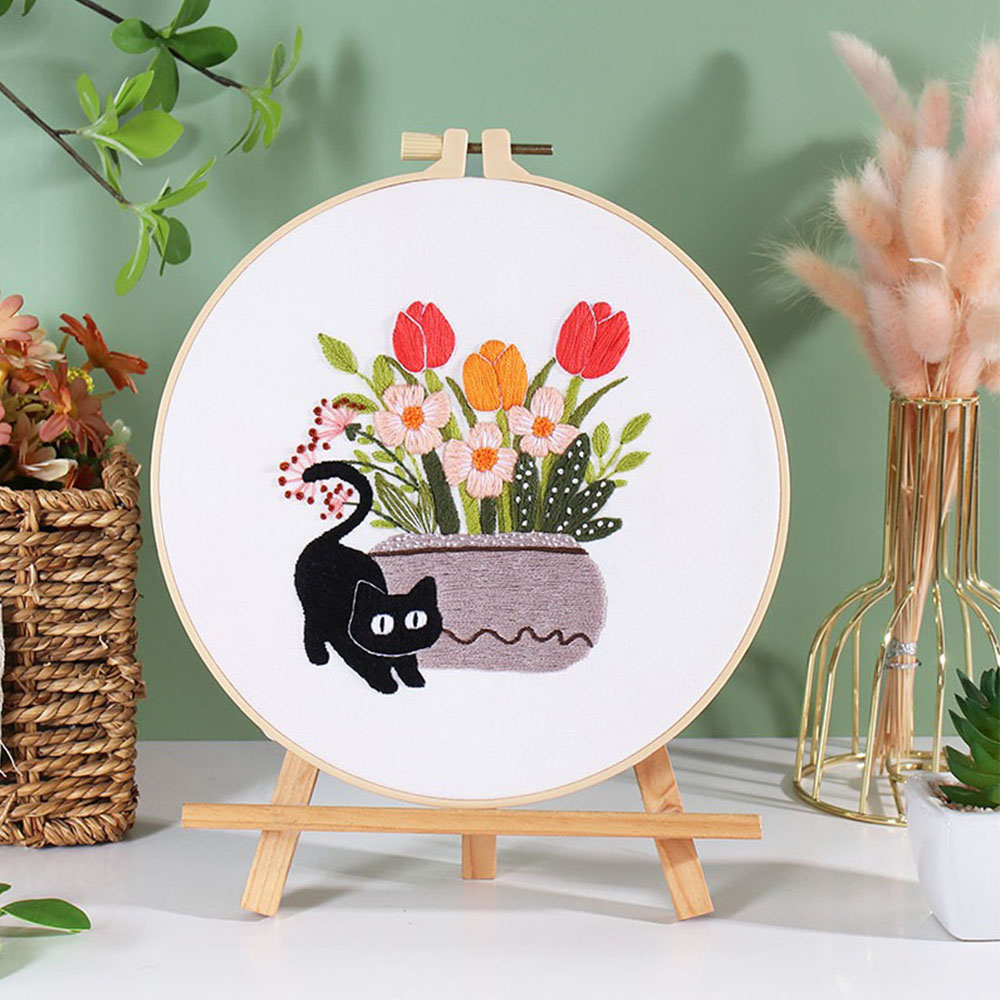 Kit de broderie avec motif cha - Embroidery Ideas For Bags avis et prix