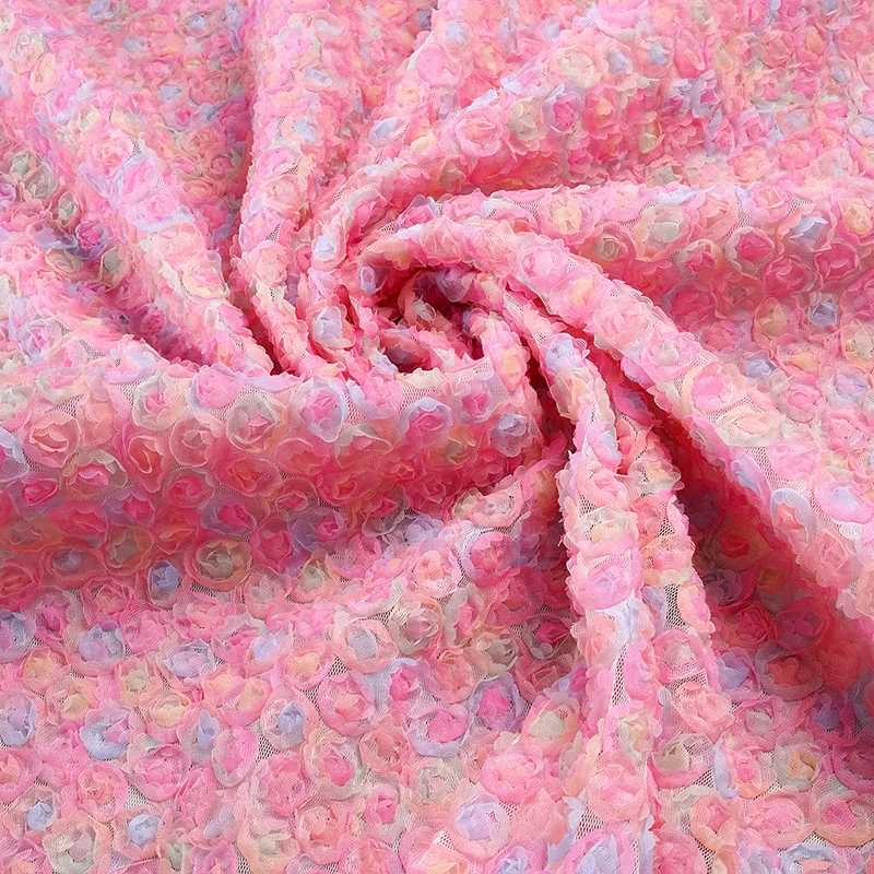 Ruban brodé floral 3D coloré e - Embroidery Rose avis et prix