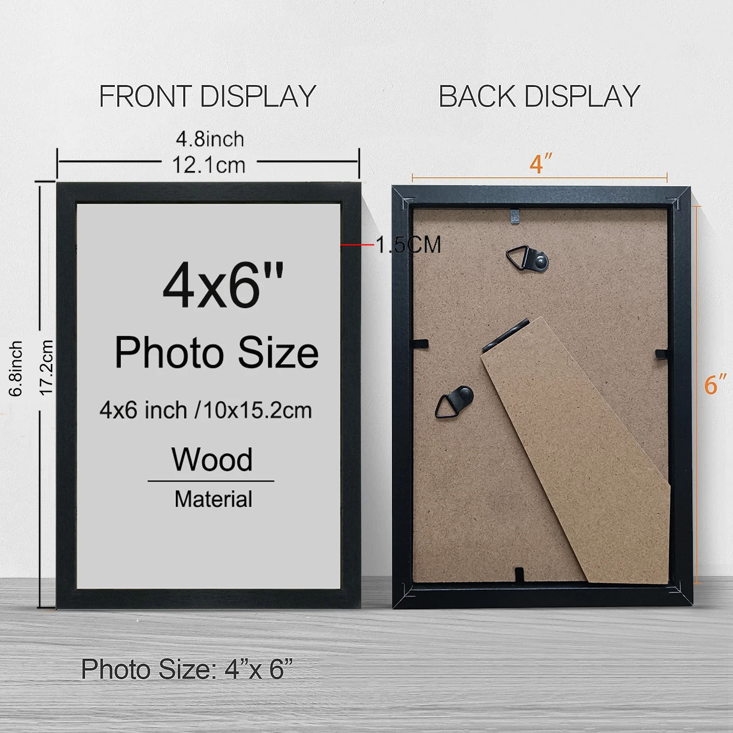 Cadres photo en bois 4x6 pouce - Frame Display Wood avis et prix
