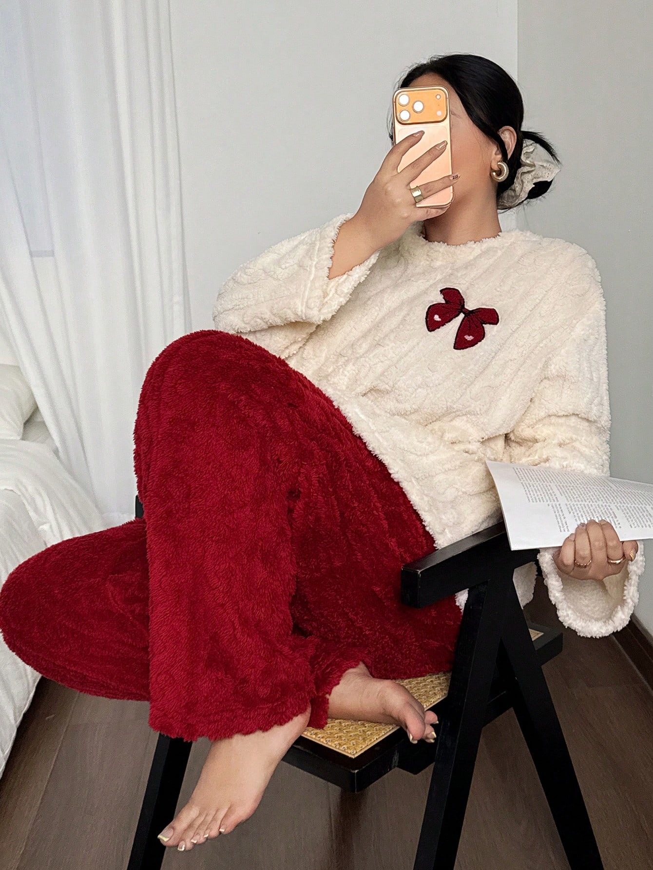 Pyjama en flanelle épaisse pou - Embroidery Set avis et prix